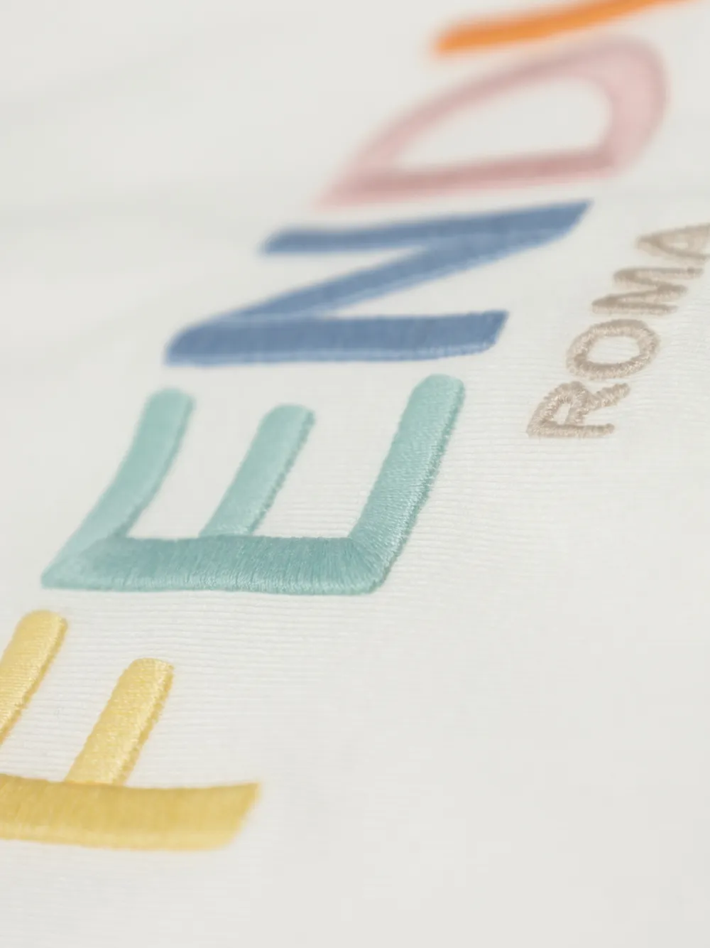 Fendi Kids T-shirt met borduurwerk Wit