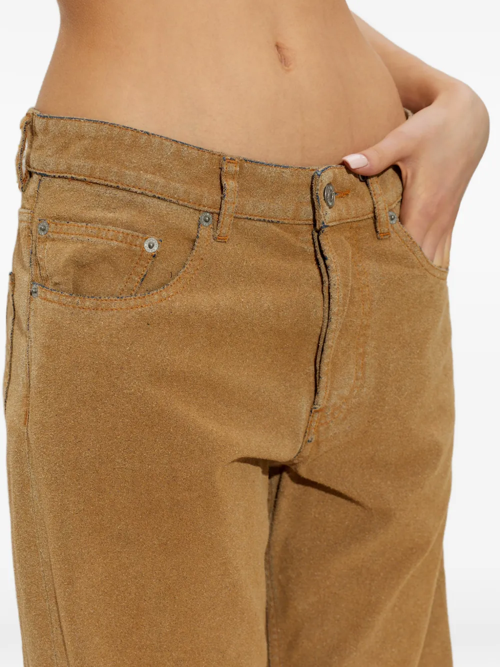 MM6 Maison Margiela Katoenen straight jeans Beige