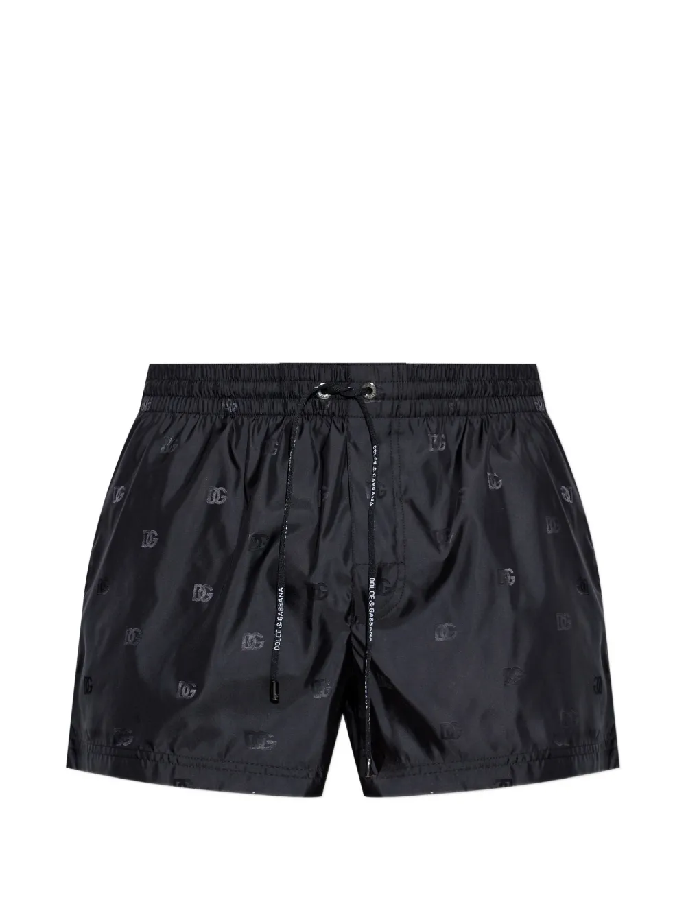 Dolce & Gabbana logo drawstring swim shorts - Nero