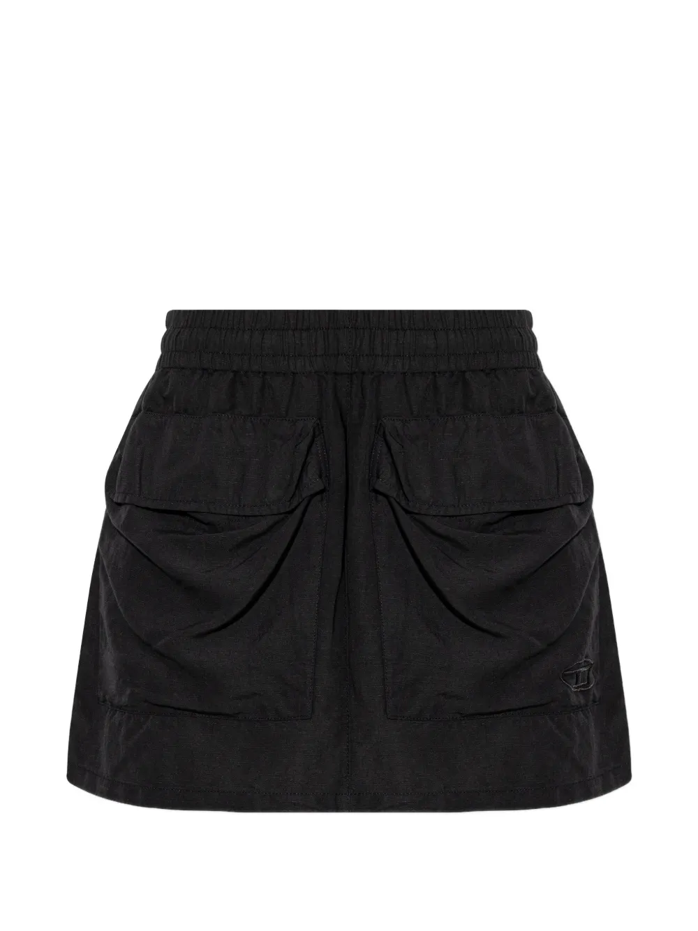 Diesel O-Cean-S2 pocket drawstring mini skirt - Nero