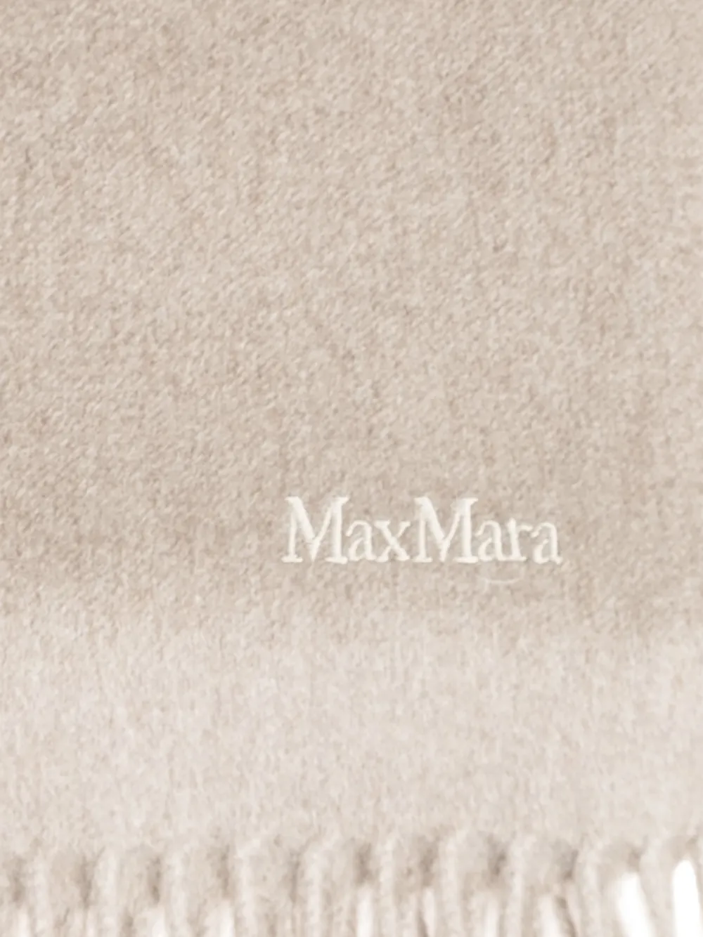 Max Mara Baci sjaal met franje Beige