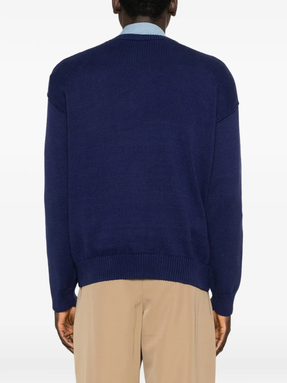 A.P.C. Trui met ronde hals en logodetail Blauw