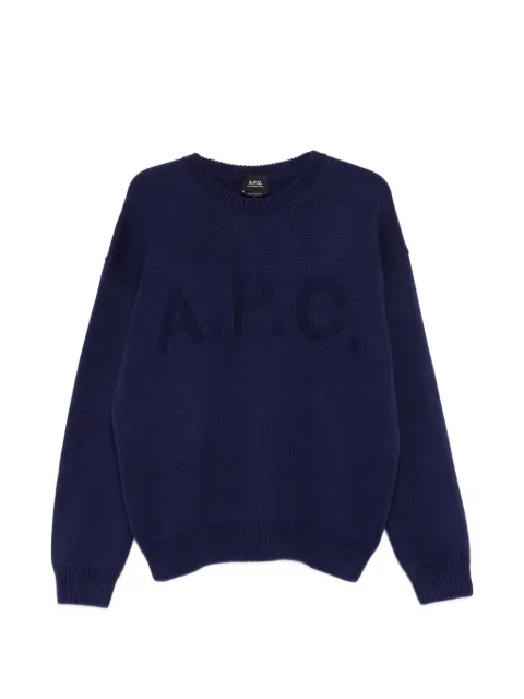 A.P.C. logo-detail crew-neck sweater 
