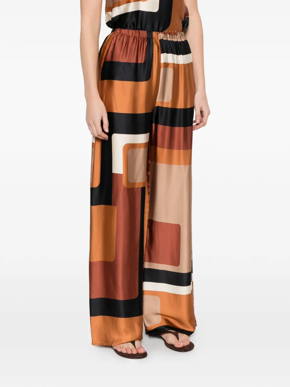 Geometric-Print Palazzo Pants 