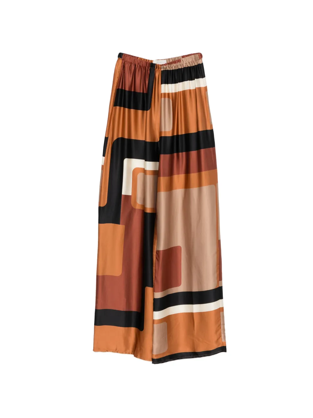 Faithfull the Brand geometric-print palazzo pants - Marrone
