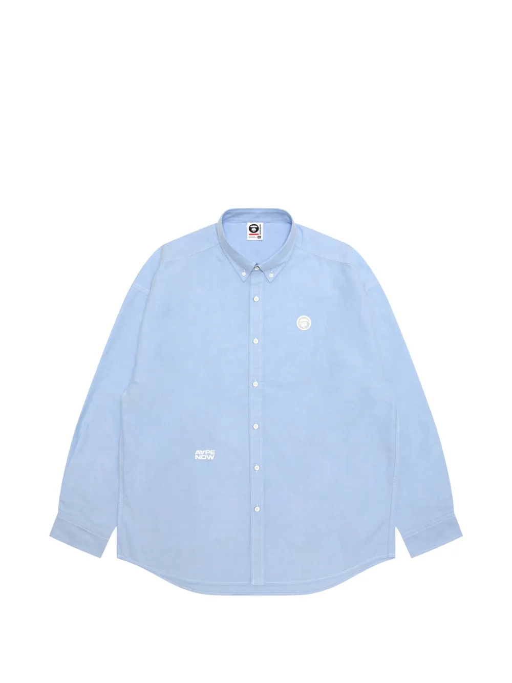 AAPE BY *A BATHING APE® button-down embroidered shirt - Blu