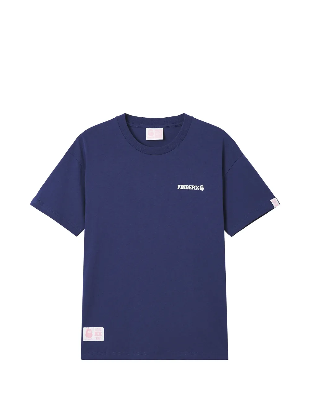 FINGERCROXX logo-print T-shirt - Blu