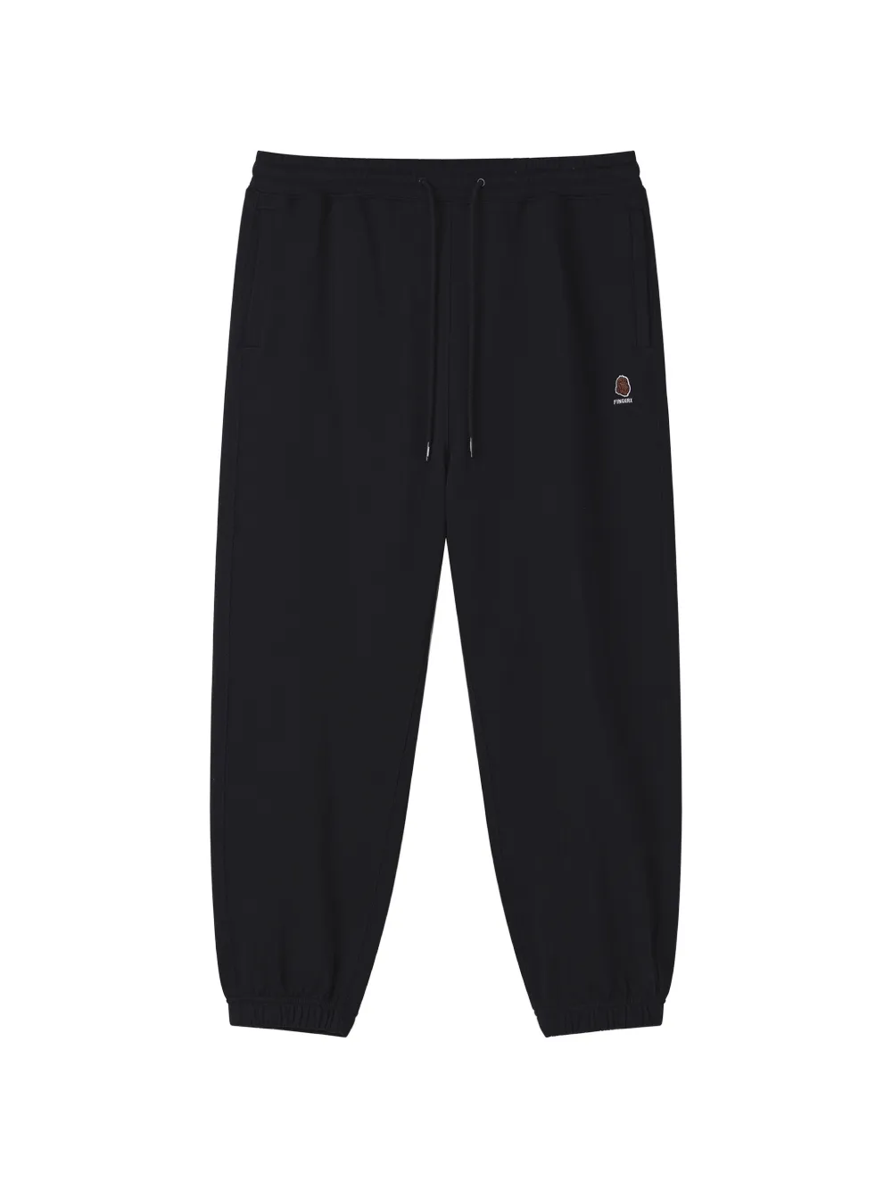 Fingercroxx Logo-patch Trousers In Blue