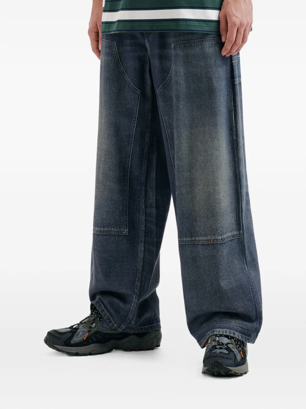  Izzue Panelled Wide Jeans - Blue 