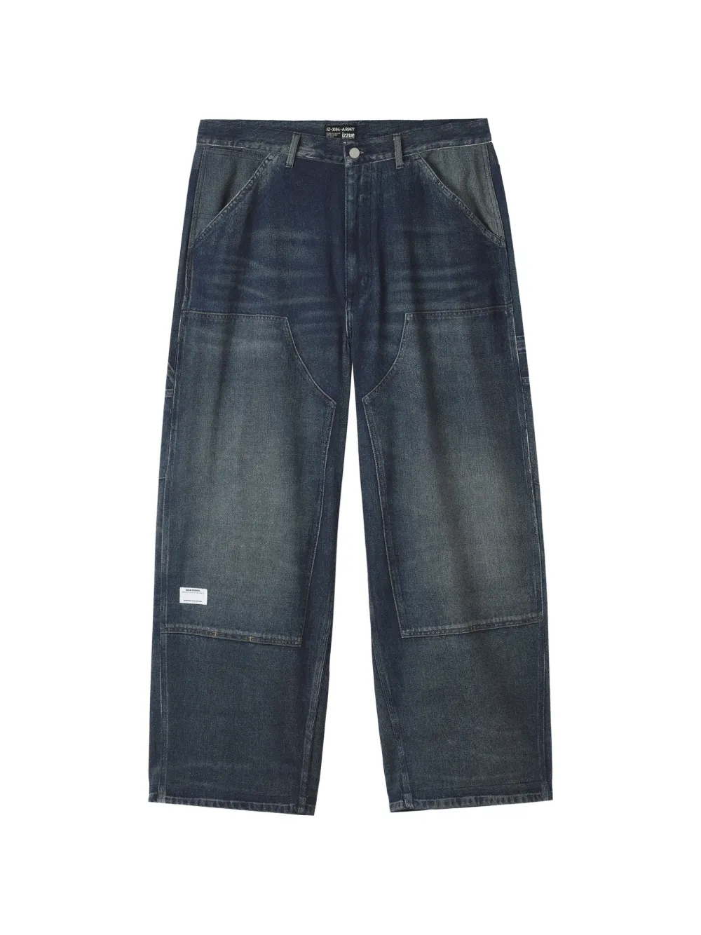izzue panelled wide jeans - Blu