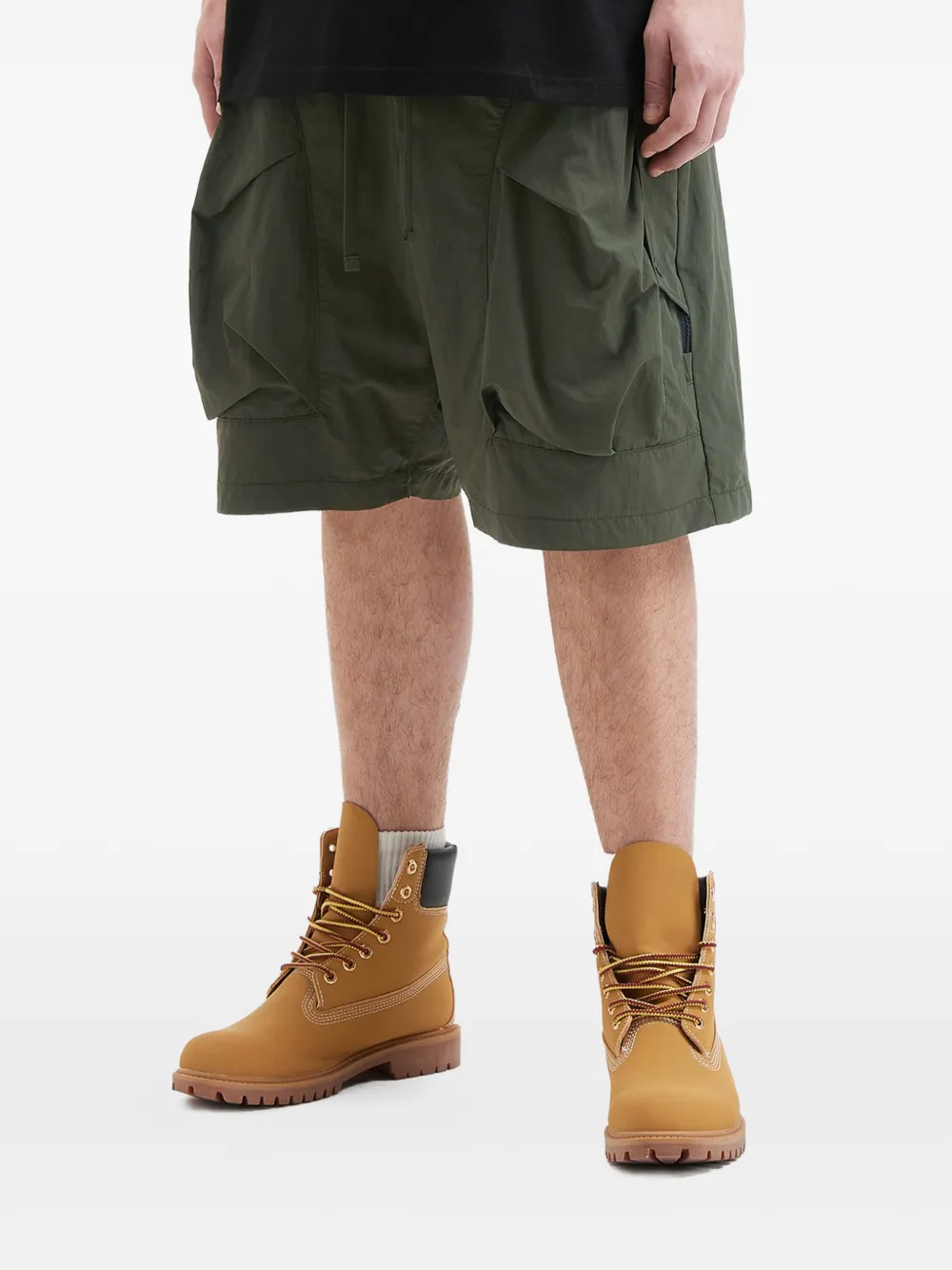  Five Cm Cargo Drawstring Shorts - Green 