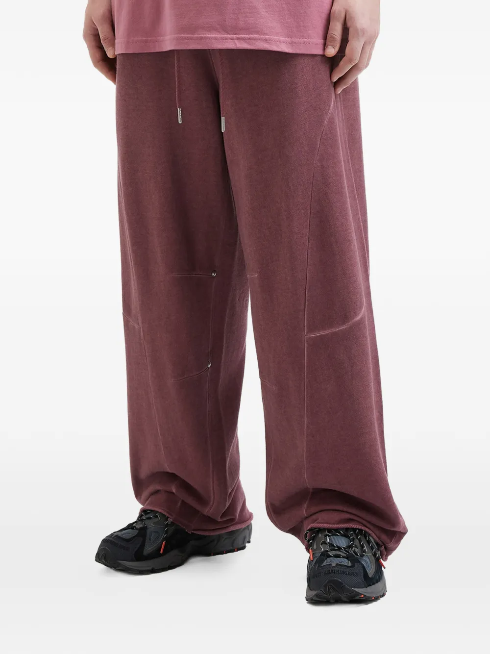  Five Cm Seam-detail Trousers - Pink 