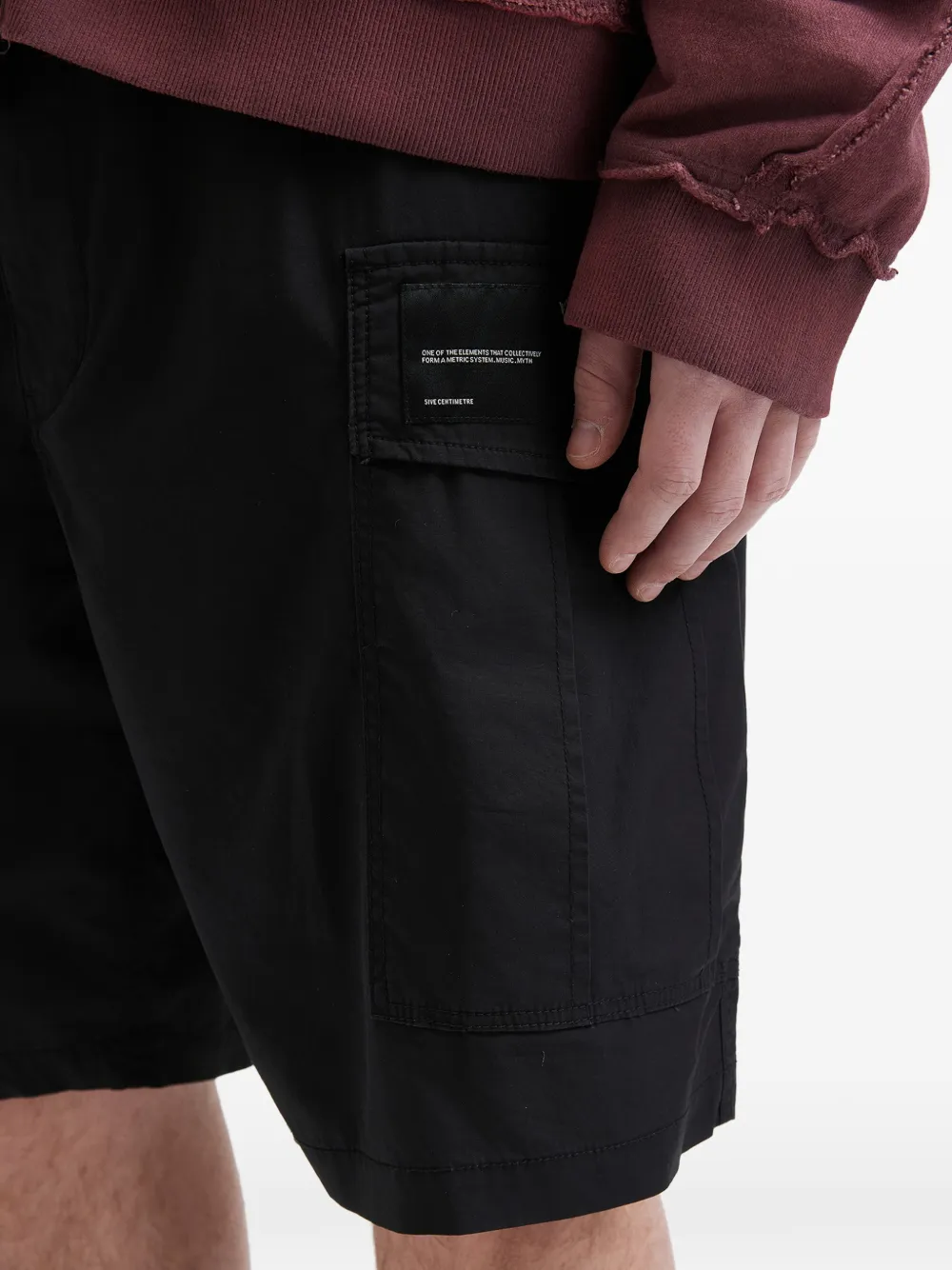 FIVE CM Shorts met cargo zak Zwart