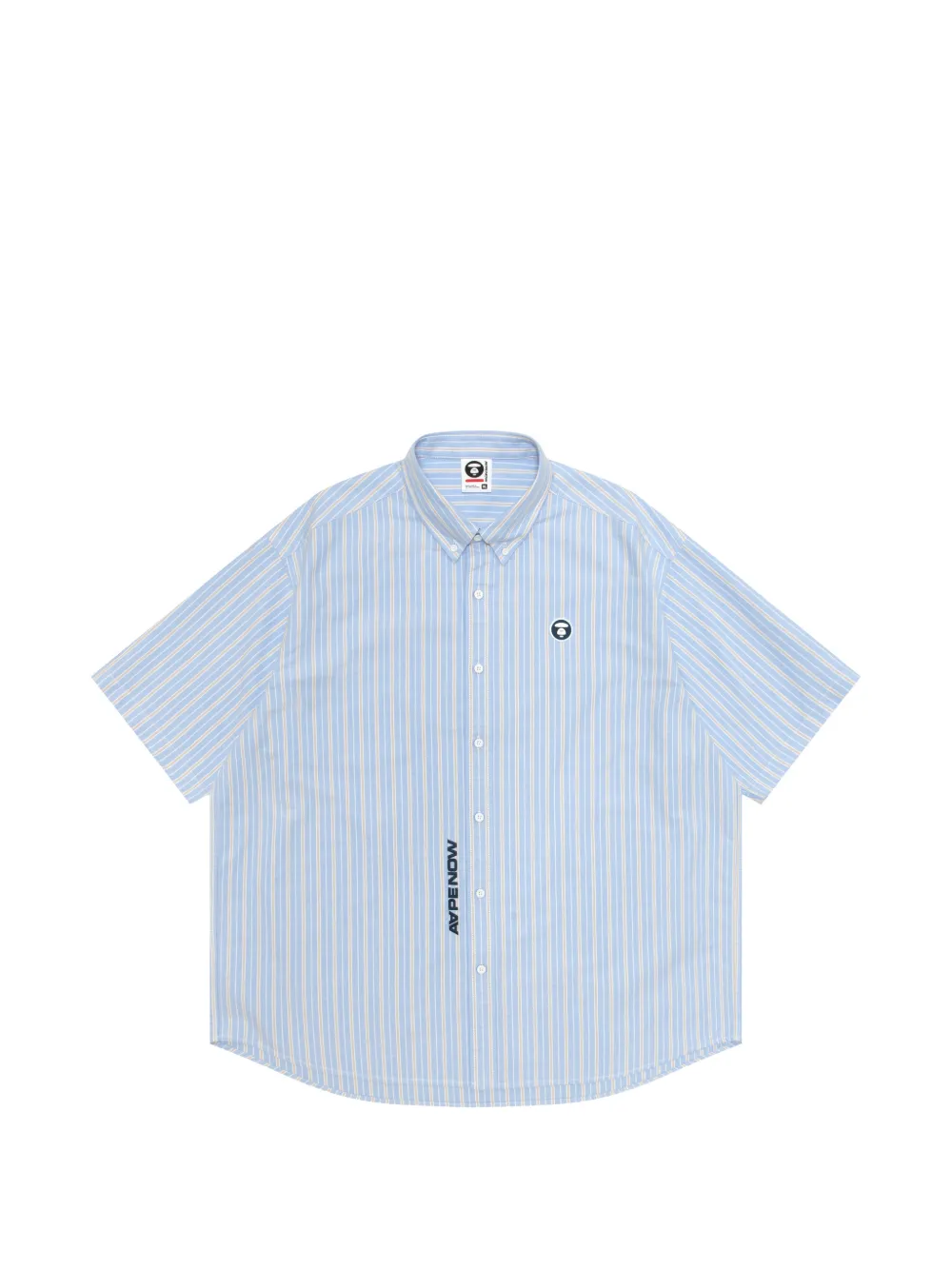 AAPE BY *A BATHING APE® striped logo shirt - Blu