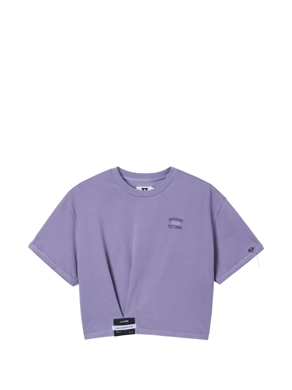 izzue logo-patch T-shirt - Viola