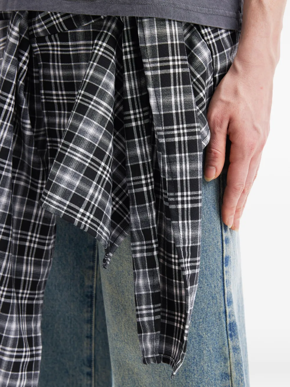 izzue Gelaagde jeans met wijde pijpen Blauw