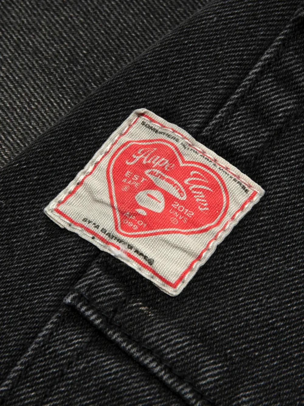 AAPE BY *A BATHING APE Broek met logo Zwart