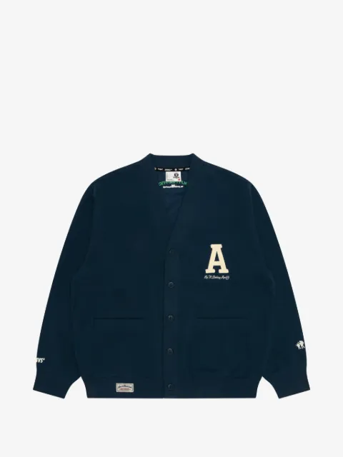 AAPE BY *A BATHING APE® V-neck logo cardigan