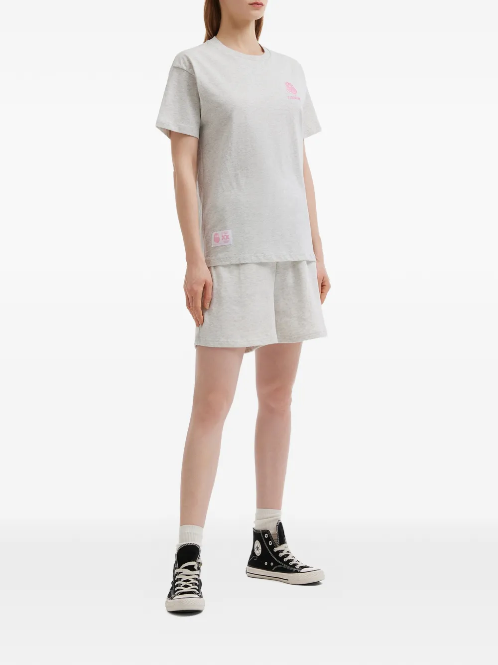  Fingercroxx Logo-patch T-shirt - Grey 