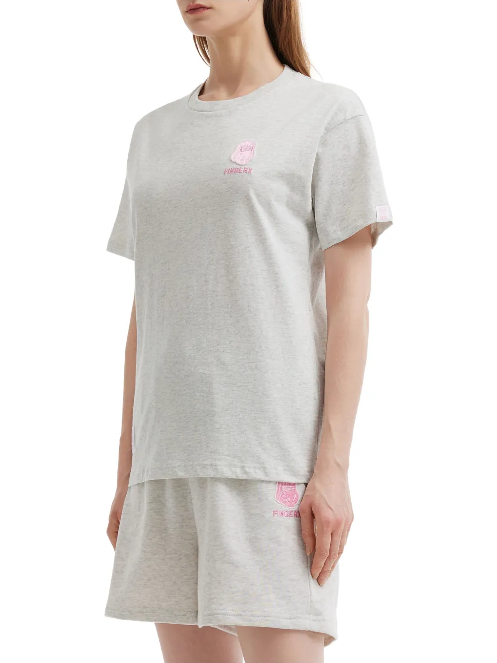  Fingercroxx Logo-patch T-shirt - Grey 