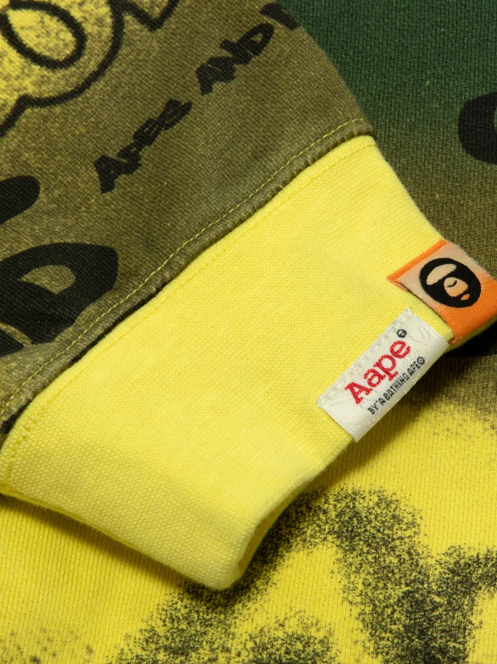 AAPE BY *A BATHING APE Hoodie met print en rits Groen