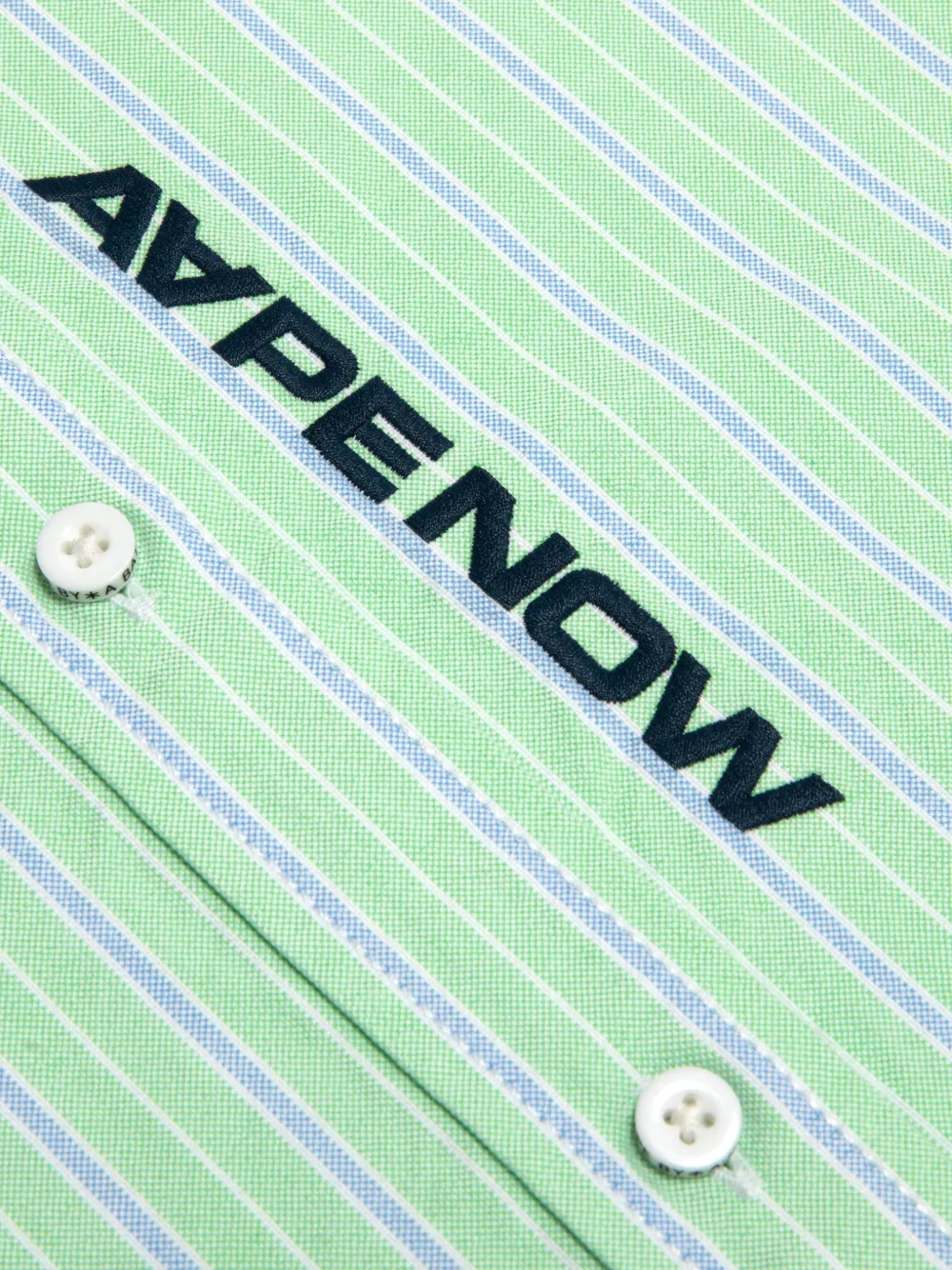 AAPE BY *A BATHING APE Gestreept overhemd Groen