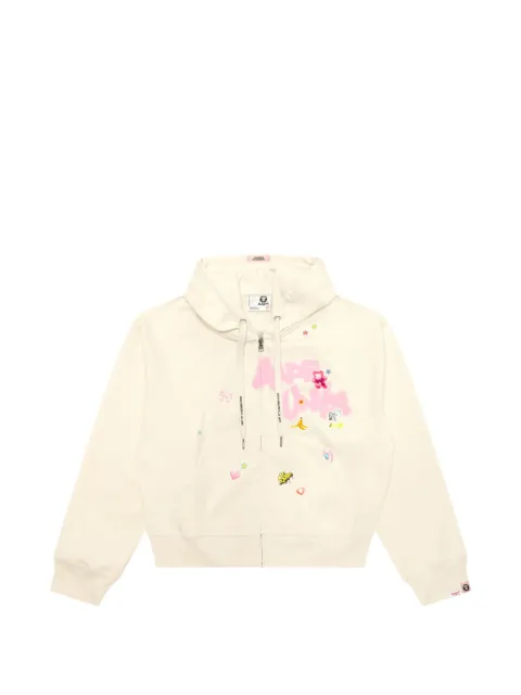 AAPE BY *A BATHING APE® appliqué zip-up hoodie
