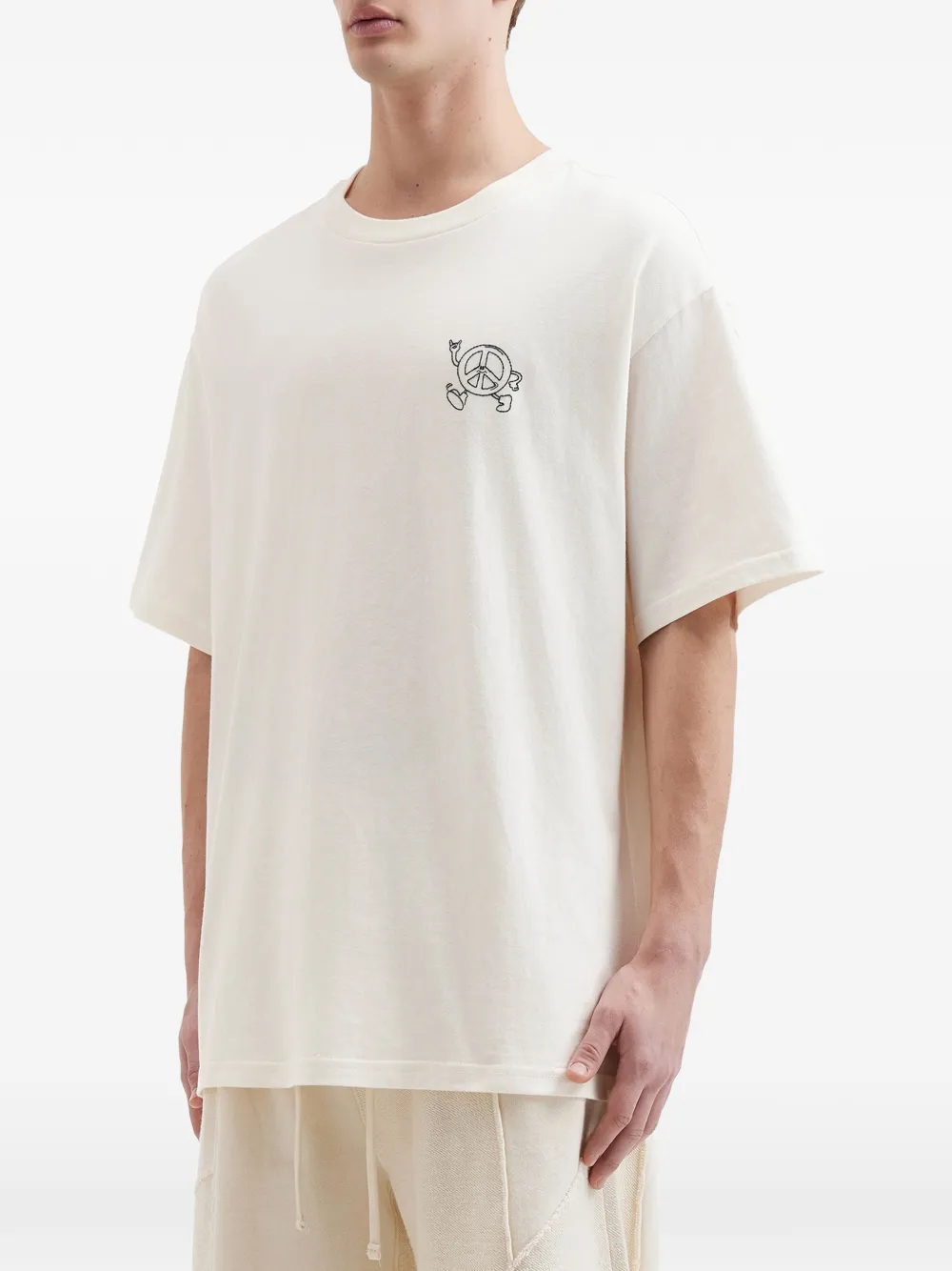  Five Cm Short-sleeved Embroidered T-shirt - White 