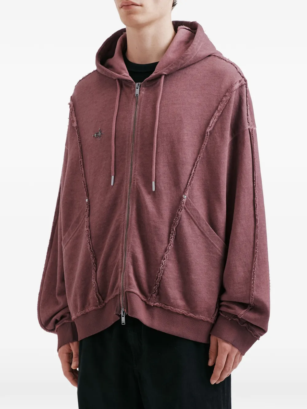  Five Cm Distressed Hoodie - Pink 