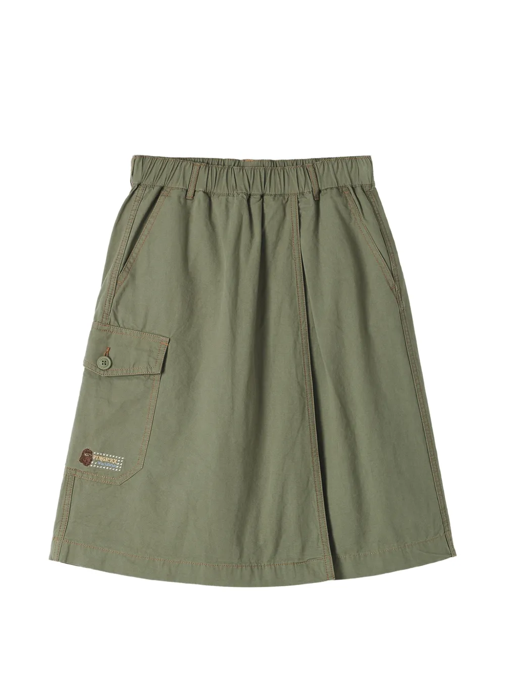 FINGERCROXX logo-detail cargo-pocket skorts - Verde