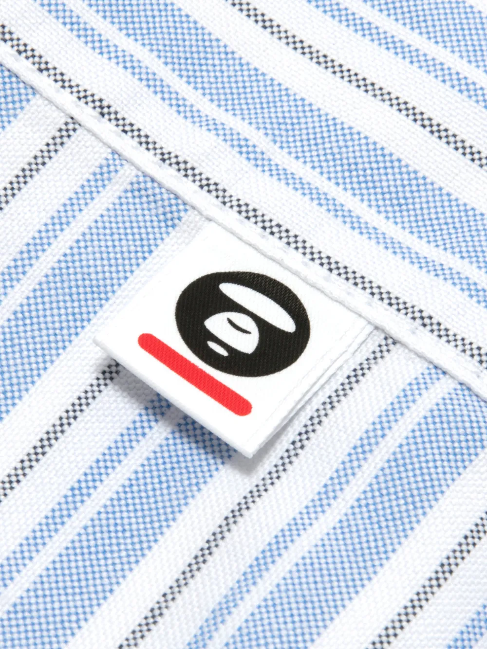 AAPE BY *A BATHING APE Gestreept katoenen overhemd Blauw