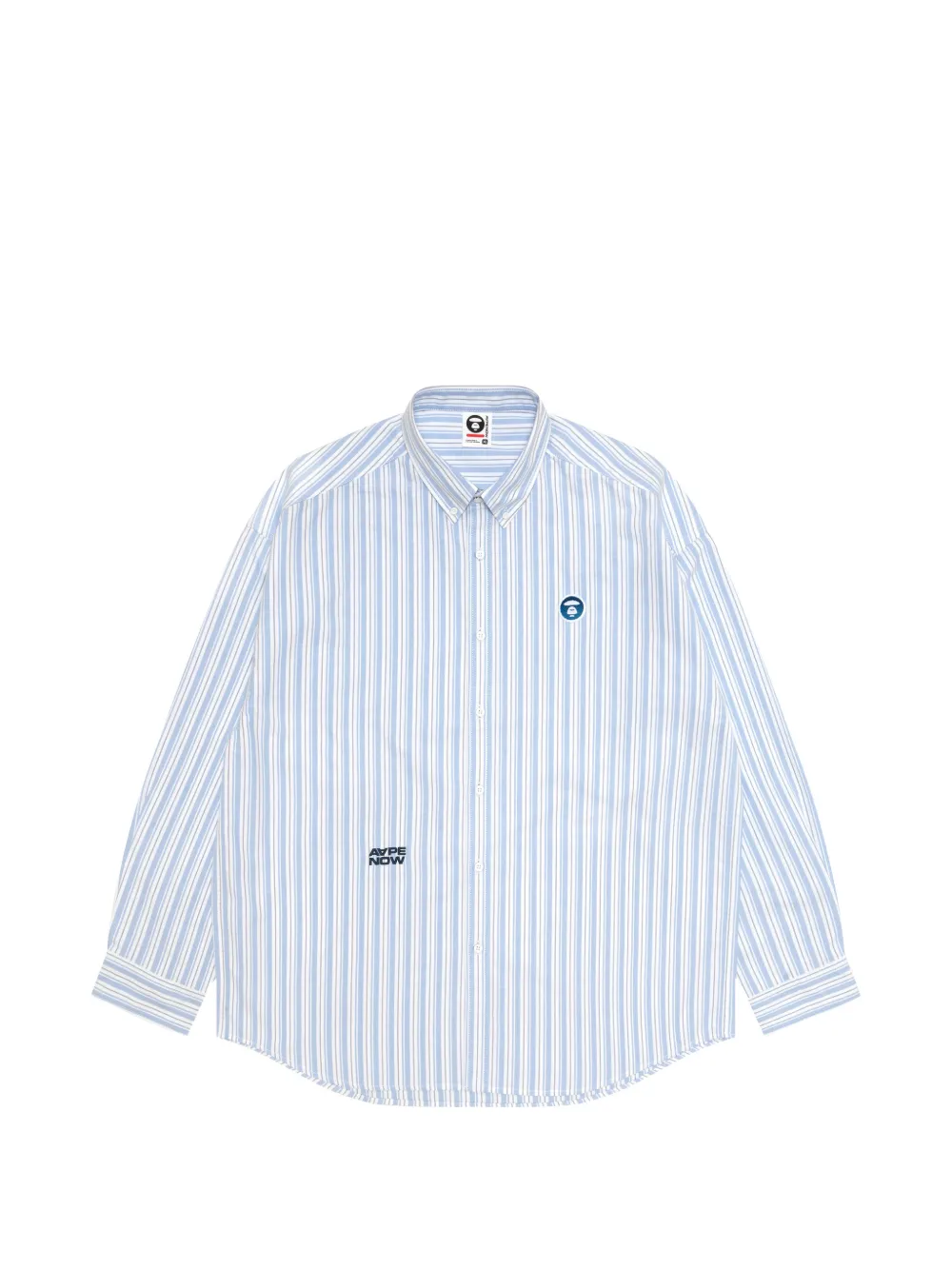 AAPE BY *A BATHING APE® striped cotton shirt - Blau