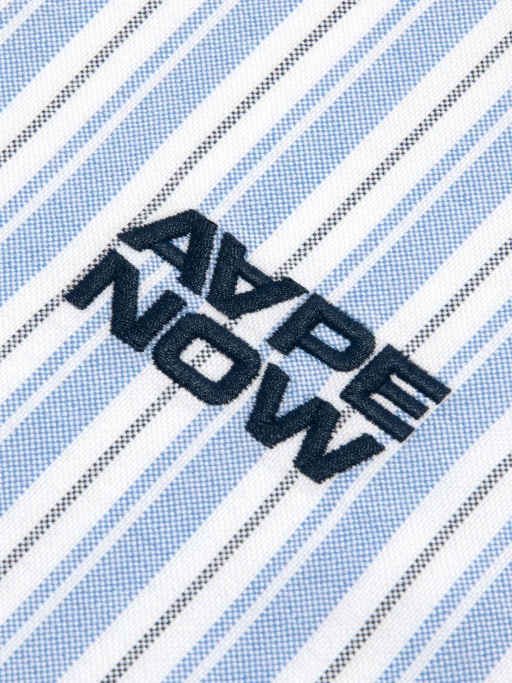 AAPE BY *A BATHING APE Gestreept katoenen overhemd Blauw