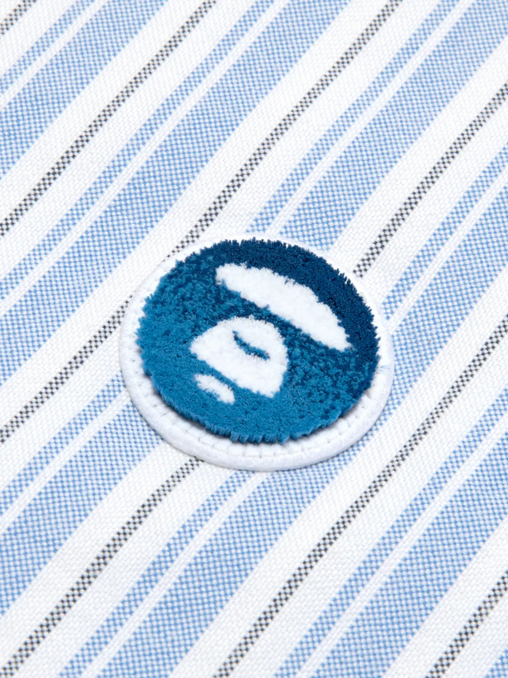 AAPE BY *A BATHING APE Gestreept katoenen overhemd Blauw