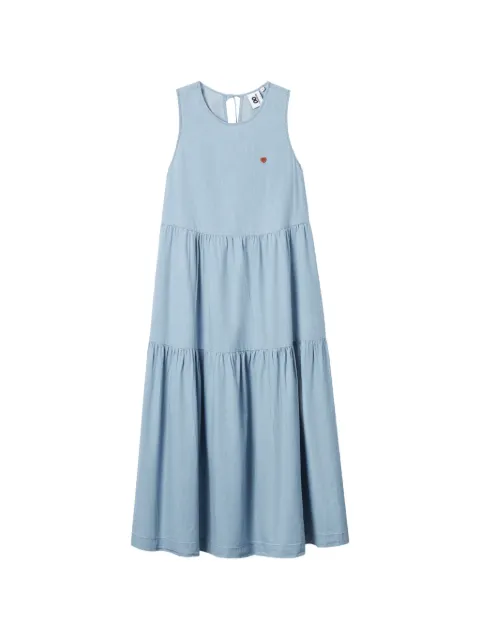 CHOCOOLATE logo-appliqué midi dress