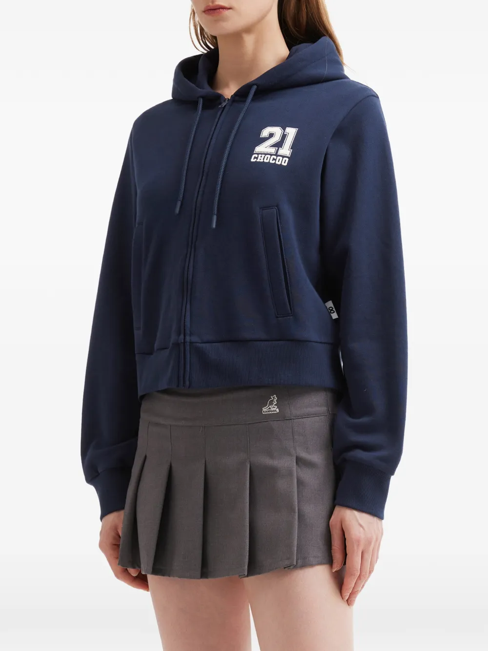  Chocoolate Zip-up Hoodie - Blue 