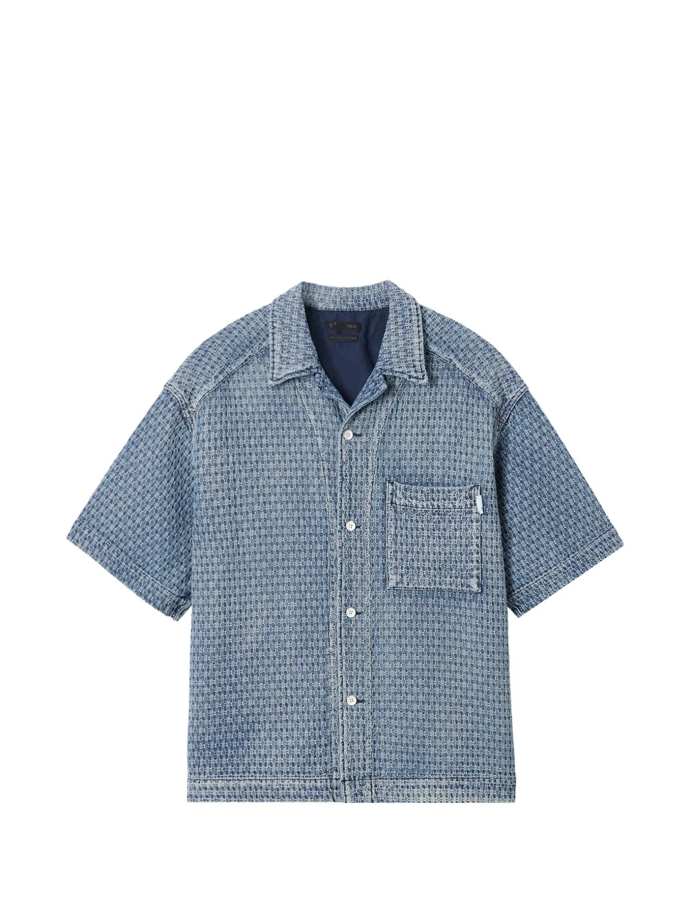 FIVE CM textured boxy shirt - Blu
