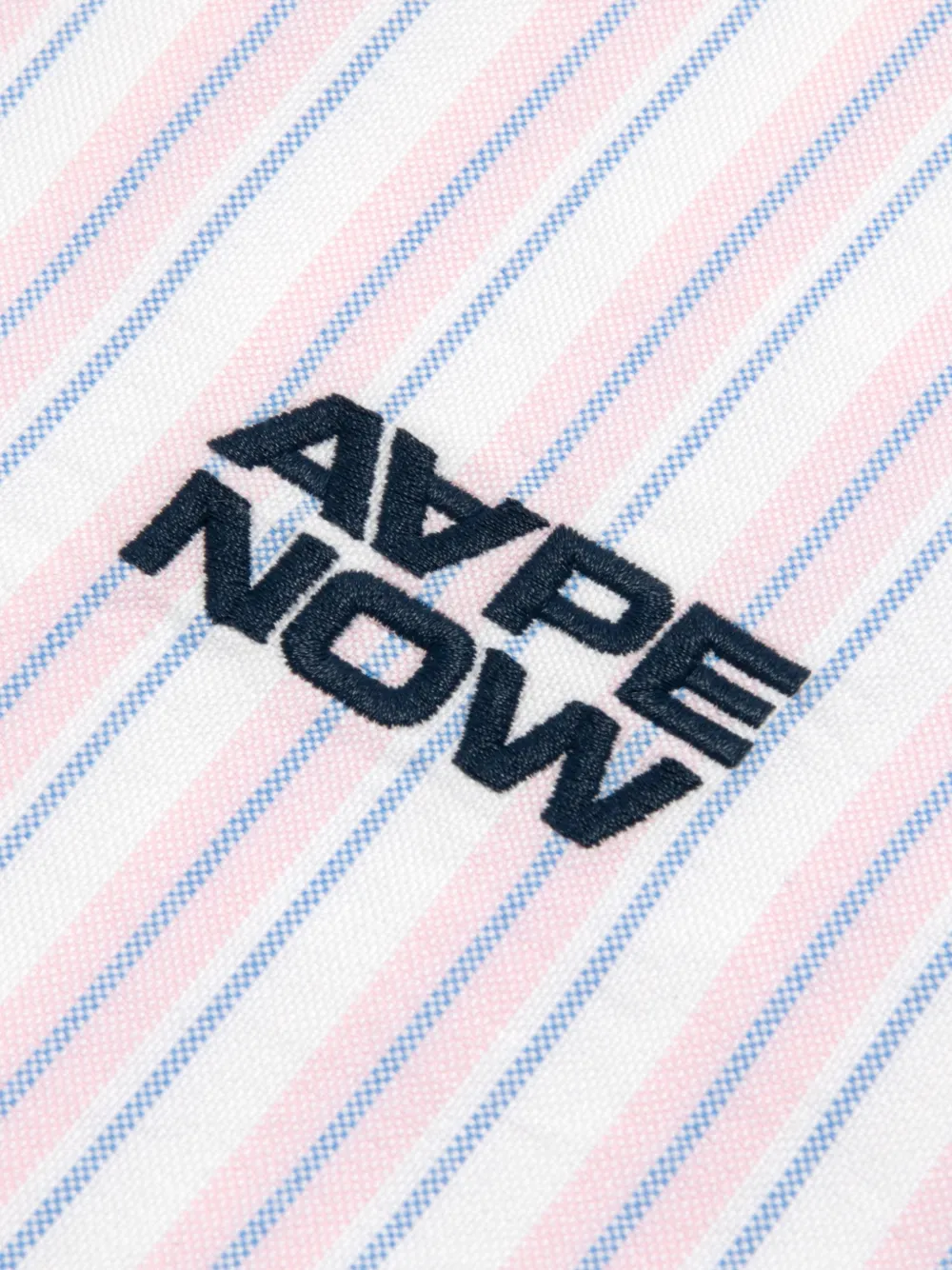 AAPE BY *A BATHING APE Gestreept overhemd Wit
