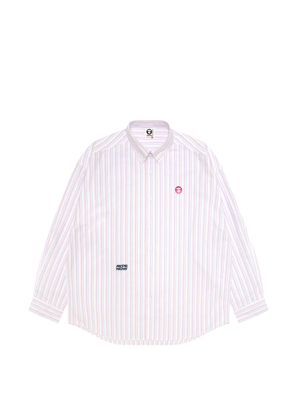 AAPE BY *A BATHING APE® striped patch shirt - Bianco