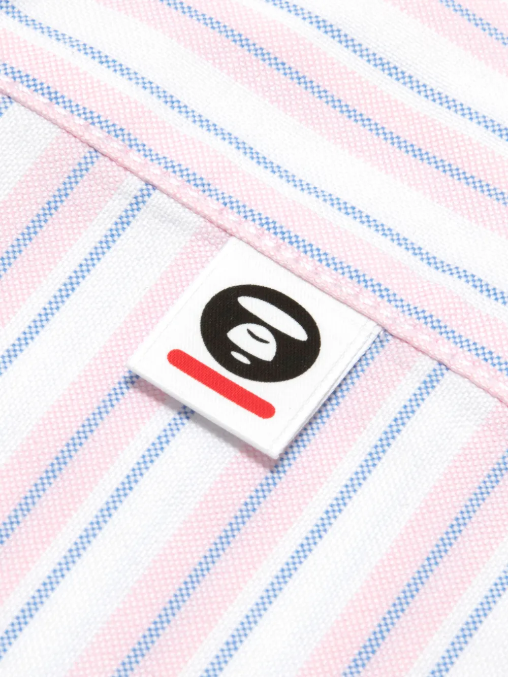 AAPE BY *A BATHING APE Gestreept overhemd Wit