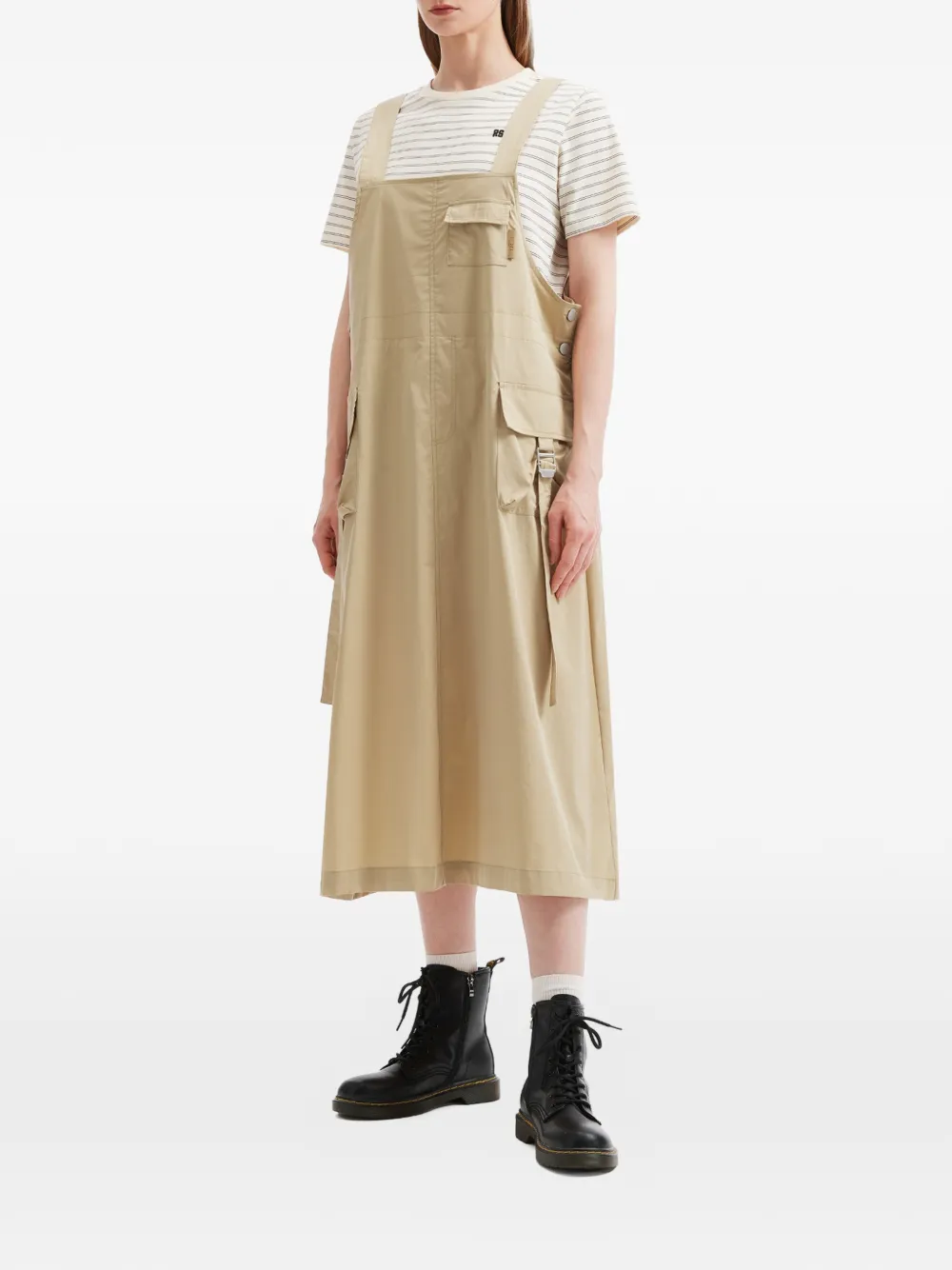izzue Tuinbroek met klepzak Beige