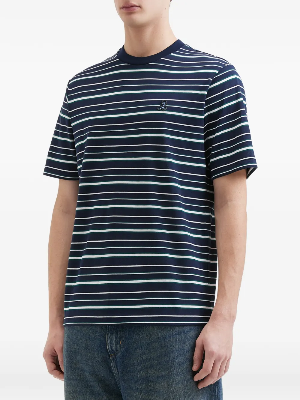  Izzue Striped-pattern T-shirt - Blue 