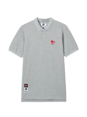 Comme Des Garçons Play x Invader ハート ポロシャツ | グレー