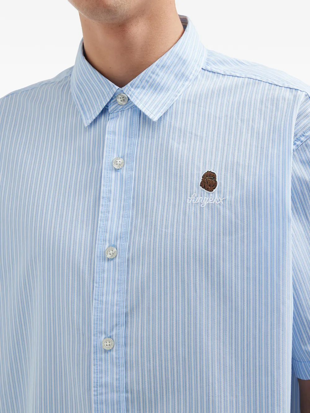 Embroidered Striped Shirt