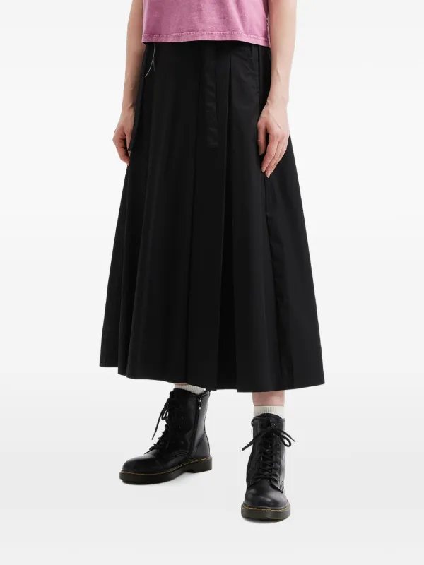 Izzue Pleat Strap Skirt | Black | FARFETCH