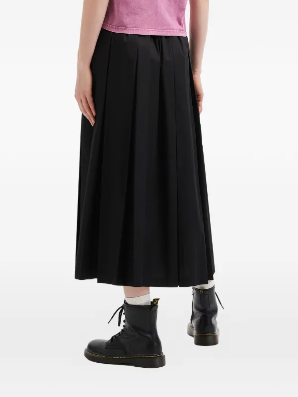 Izzue Pleat Strap Skirt | Black | FARFETCH