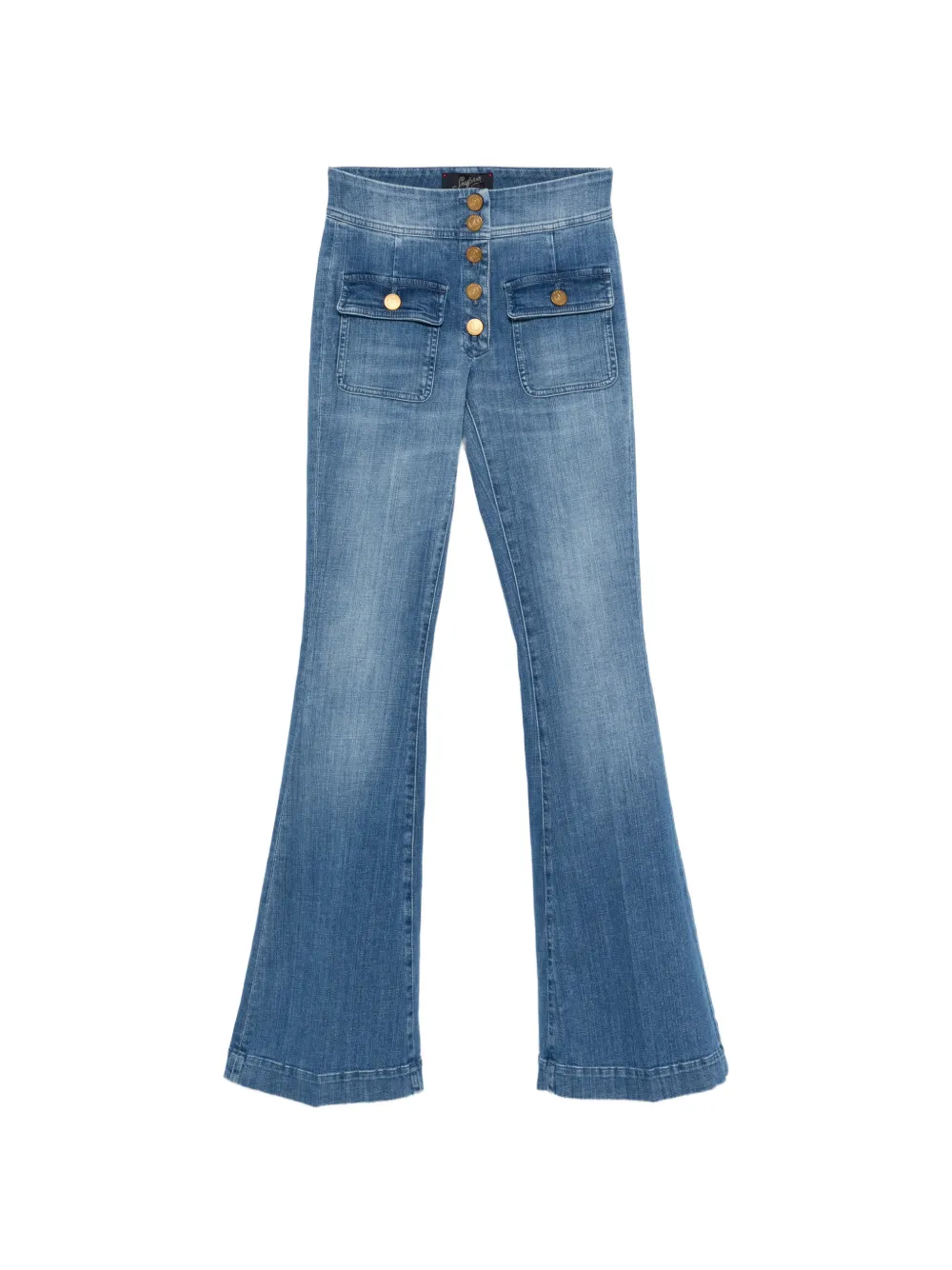 Seafarer Anais button patch pocket denim - Blu