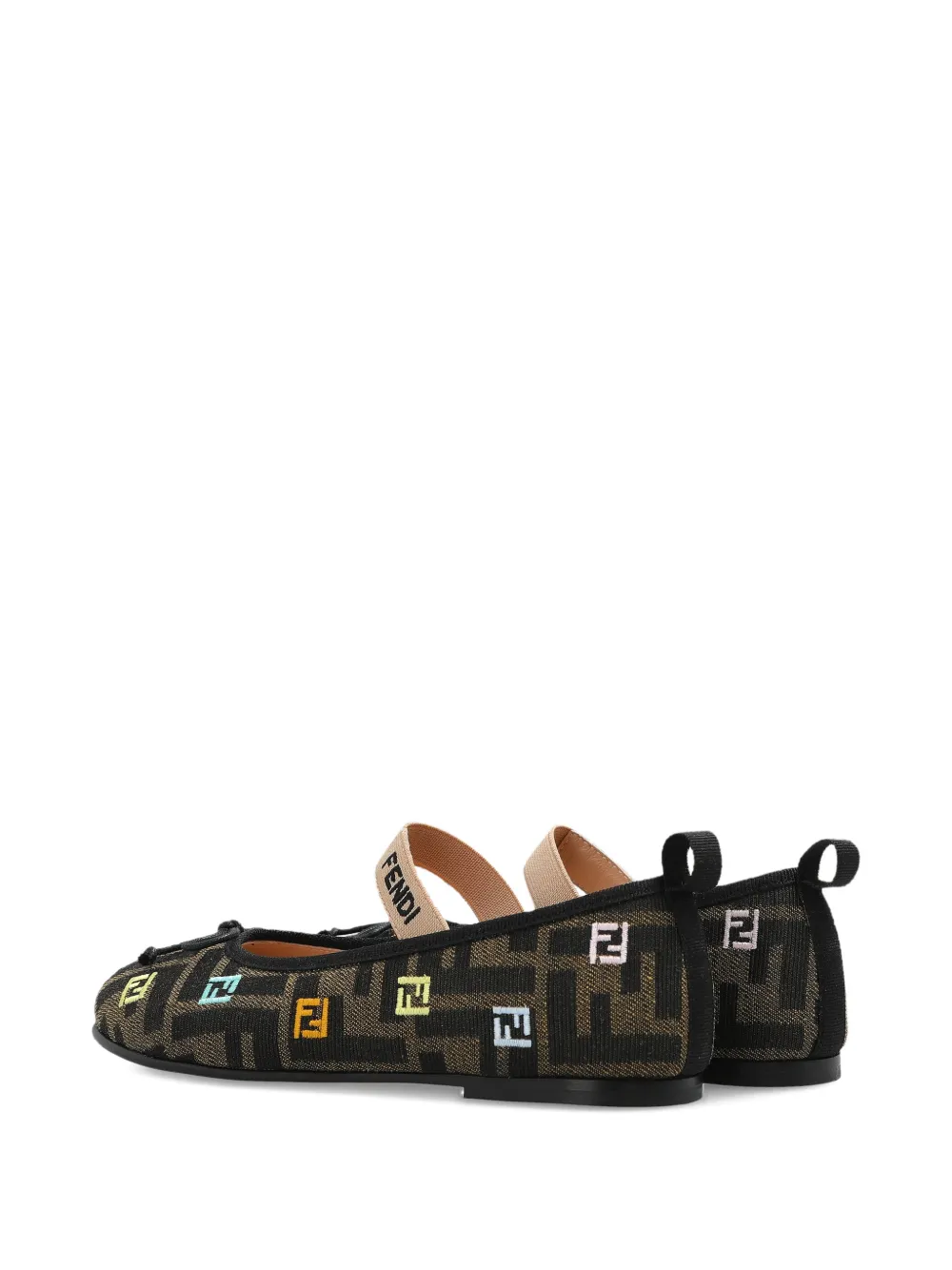 Fendi Kids FF-motif ballet flats Bruin