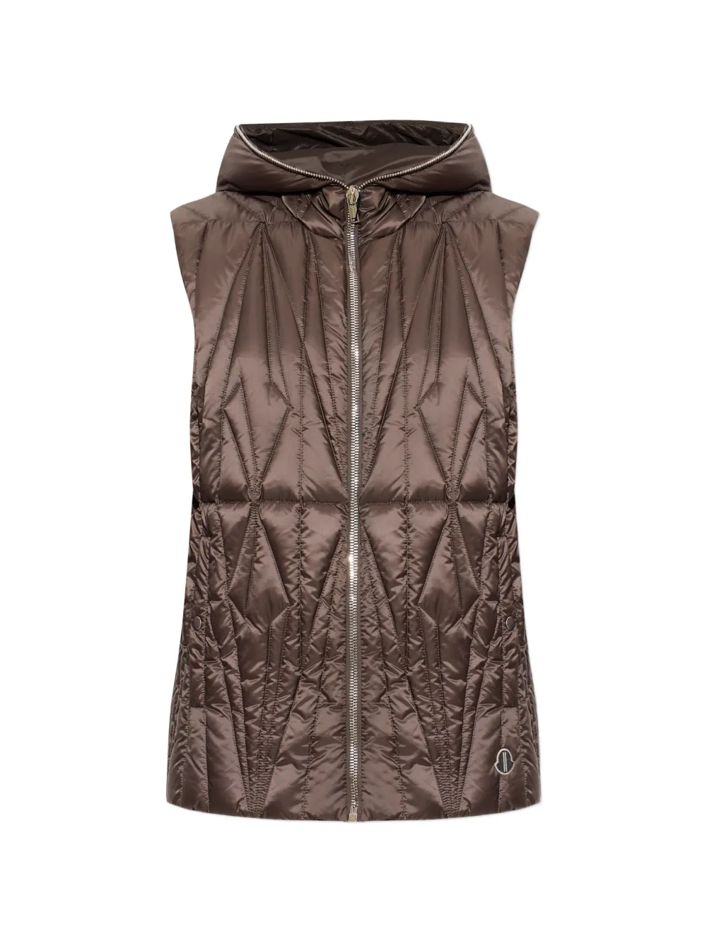 Moncler + Rick Owens Bodywarmer met capuchon Bruin