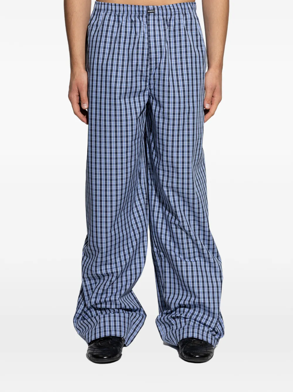 Vetements Check-pattern Trousers - Blue 